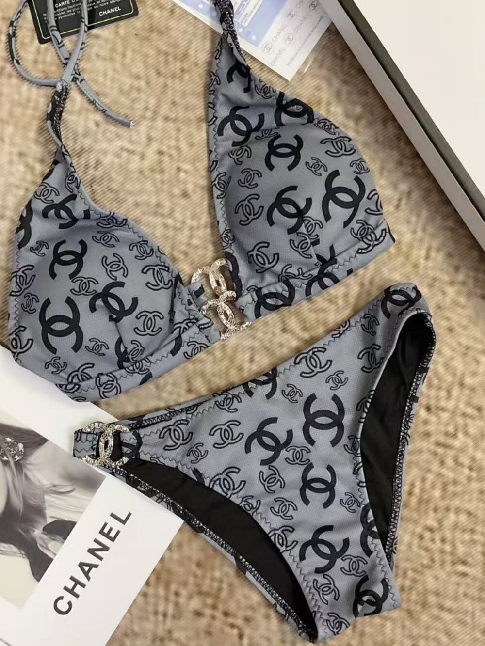 Chanel two-piece swimsuit!